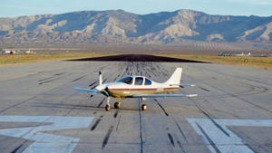 Private Plane On Runway Wallpaper