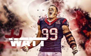 Pro-bowl Defensive End J.j. Watt Of Houston Texans Wallpaper