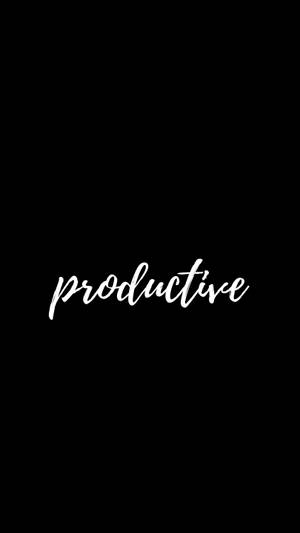 Productive Motivational Word Lettering Wallpaper