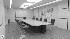 Professional Boardroom Zoom Background Wallpaper