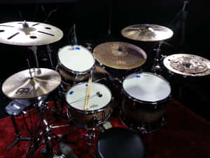 Professional Drum Set Setup Wallpaper