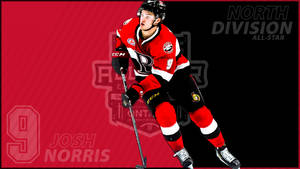 Professional Ice Hockey Center Josh Norris Wallpaper