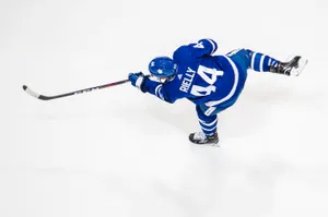 Professional Ice Hockey Player Morgan Rielly In Action Wallpaper