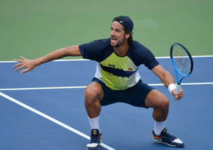 Professional Tennis Player Feliciano Lopez Us Open Wallpaper