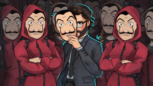 Professor Money Heist Fan Art Wallpaper