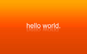 Programming Hd Hello World Orange Aesthetic Wallpaper