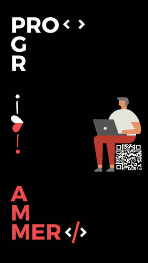 Programming Iphone Programmer On Qr Code Wallpaper