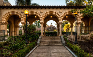 Promenade Inside Balboa Park Wallpaper