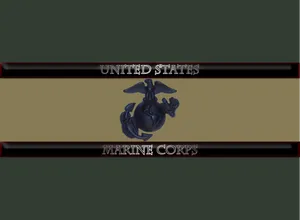 Proud Usmc Members Sporting Their Signature `dress Blues` Wallpaper