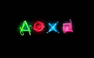 Ps4 Neon Action Buttons Wallpaper