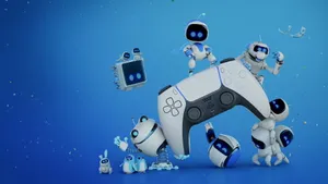 Ps5 Controller With Astro Bots Wallpaper