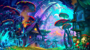 Psychedelic And Nature Art Wallpaper