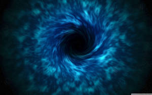 Psychedelic Blue Black Hole Wallpaper
