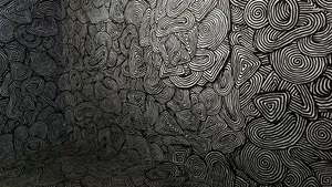 Psychedelic Irregular Spiral Wallpaper