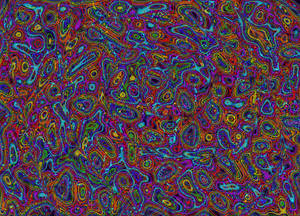 Psychedelic Messy Art Pattern Wallpaper