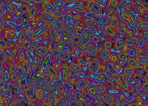 Psychedelic Messy Art Pattern Wallpaper