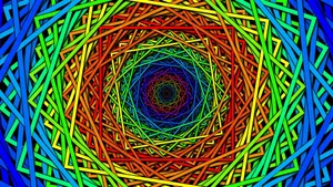 Psychedelic Stacked Squares Wallpaper