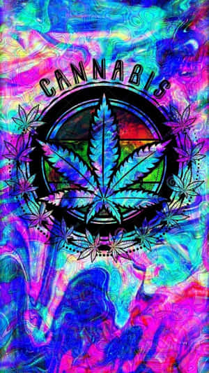 Psychedelic Weed Abstract Art Wallpaper
