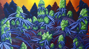 Psychedelic Weed Art Wallpaper