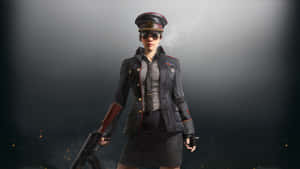 Pubg Girl In Police Attire Wallpaper