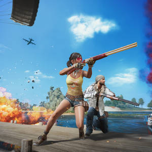 Pubg Lite Game Couple Wallpaper