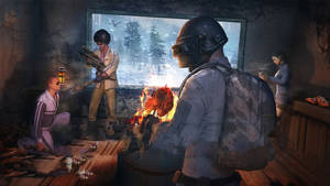 Pubg Team Gathering Resources 1366x768 Wallpaper