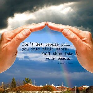 Pull Into Peace Quote Wallpaper