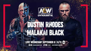 Pulsating Intensity - Malakai Black Vs Dustin Rhodes In Aew Ringside Showdown Wallpaper