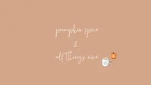 Pumpkin Spice Beige Aesthetic Desktop Wallpaper