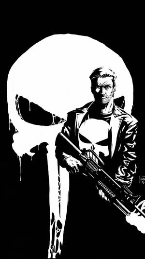 Punisher Black And White Comic Wallpaper