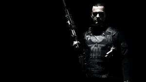 Punisher War Zone Frank In Black Wallpaper