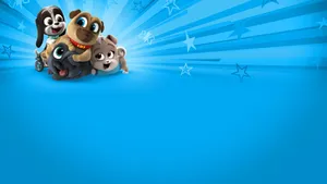 Puppy Dog Pals Blue Background Wallpaper