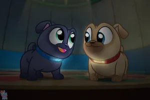 Puppy Dog Pals Glow In The Dark Wallpaper