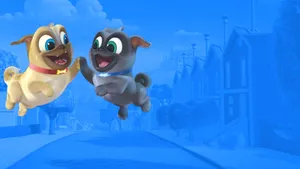 Puppy Dog Pals Jumping High Five Wallpaper