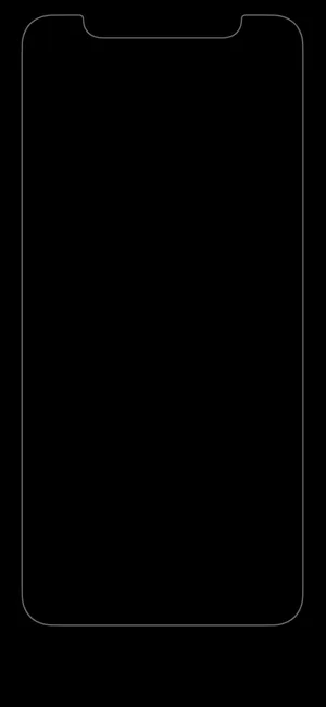 Pure Black With Phone Screen Outline Wallpaper