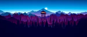 Purple Aesthetic Watchtower Wallpaper