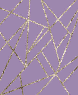 Purple And Gold Geometric Design Wallpaper