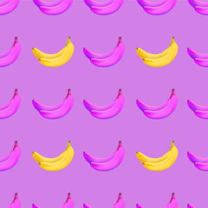 Purple And Yellow Bananas Wallpaper