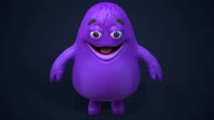 Purple Animated Character Smiling Wallpaper