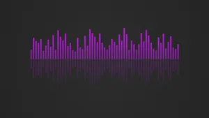 Purple Audio Spectrum Visualization Wallpaper
