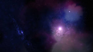 Purple Blue Starry Sky Wallpaper