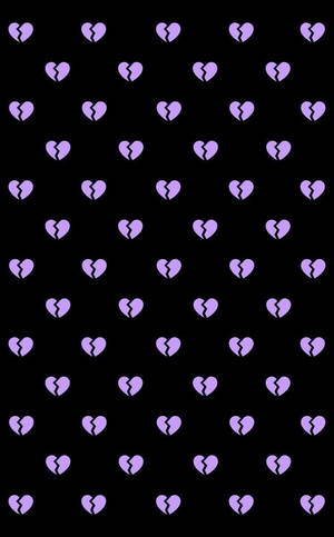 Purple Broken Heart Iphone Wallpaper