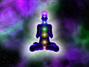 Purple Chakra Body Point Wallpaper