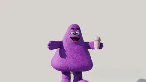 Purple_ Character_ With_ Drink Wallpaper
