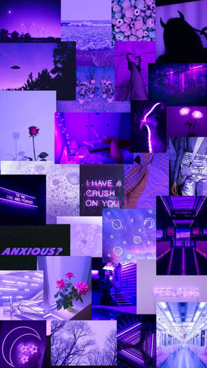 Purple Collage Cover Wallpaper