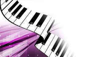 Purple Curved Piano Music Wallpaper