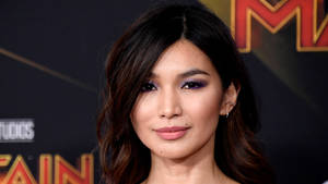 Purple Eyeshadow Gemma Chan Wallpaper