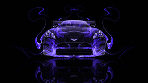Purple Flames Hyundai Genesis Wallpaper