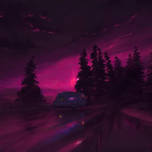 Purple Forest Background Wallpaper