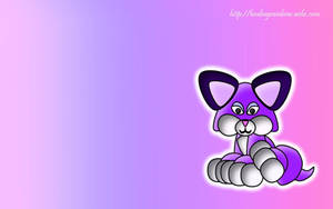 Purple Fox Cute Desktop Wallpaper